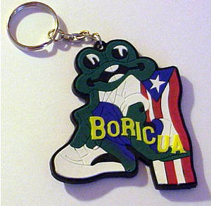  Puerto Rico Coqui with Puerto Rican Flag Keychain